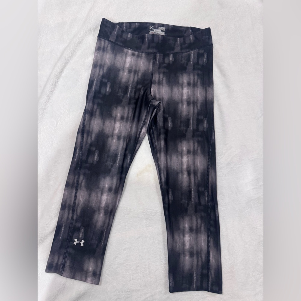 Under Armour Charcoal/Black Patterned Leggings-Med - Picture 5 of 6